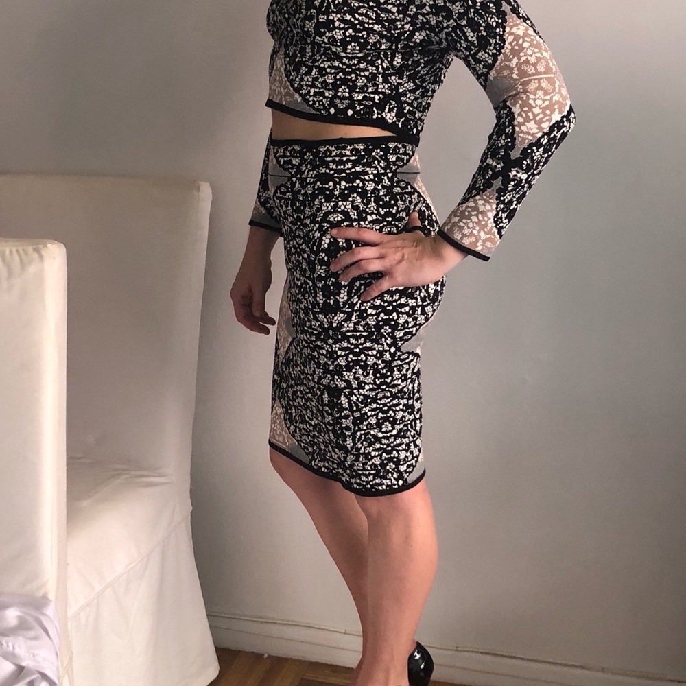 Bcbg max azria crop top and pencil skirt combo